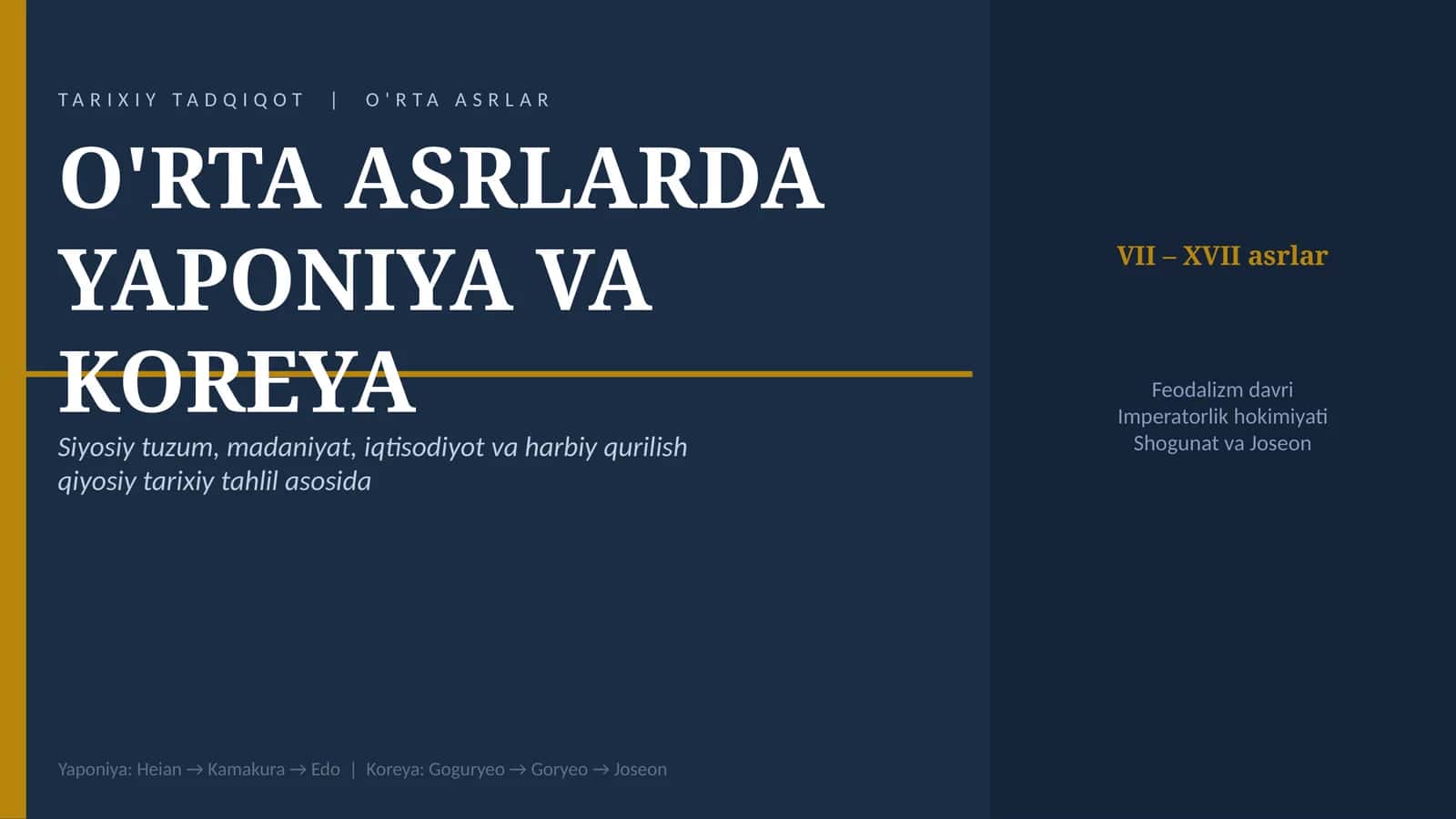 Oʻrta asrlarda Yaponiya va Koreya 1