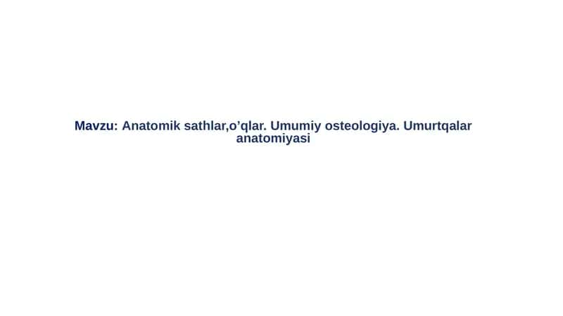 Anatomiksathlar, o’qlar 1