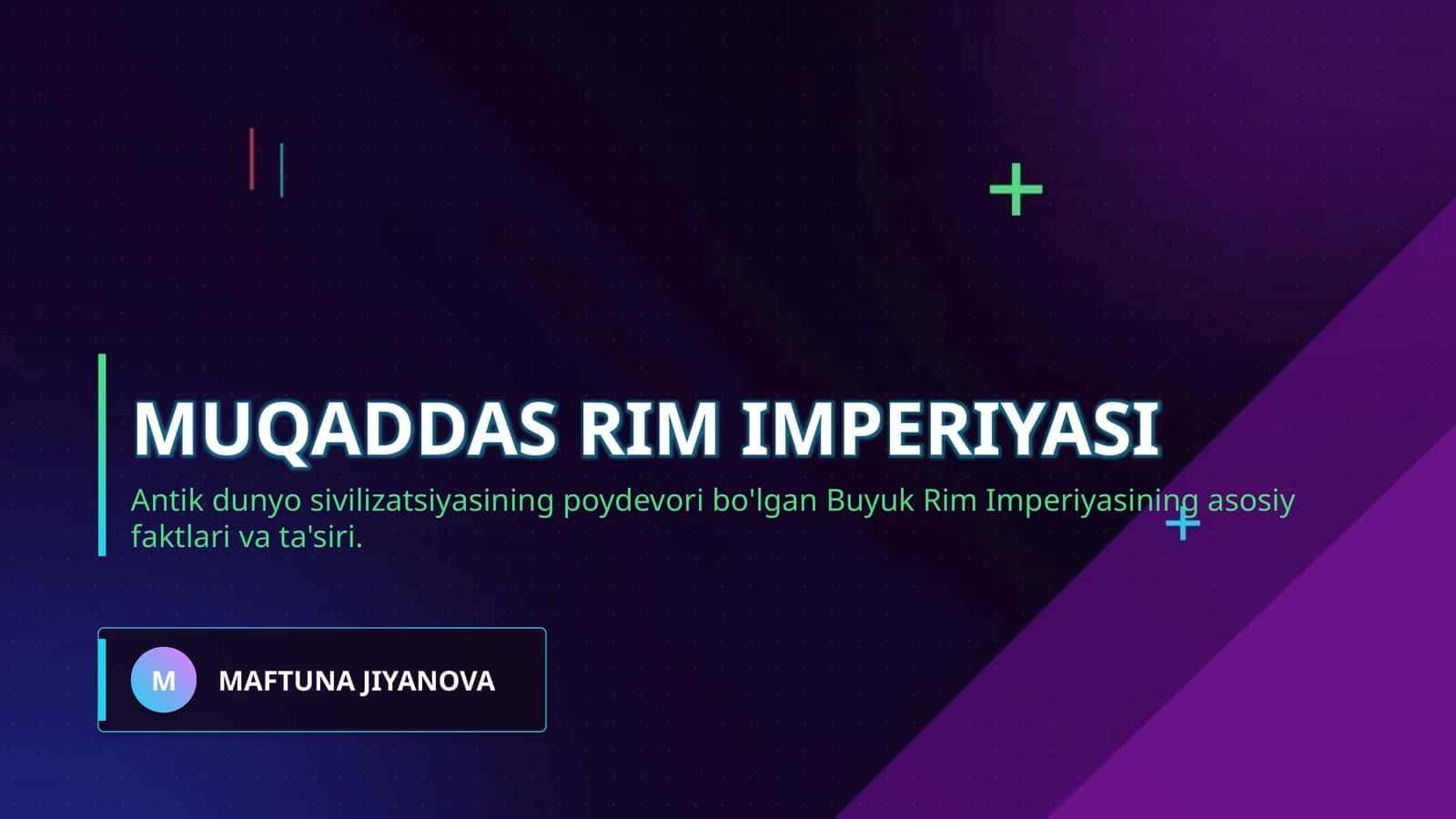 MUQADDAS RIM IMPERIYASI 1