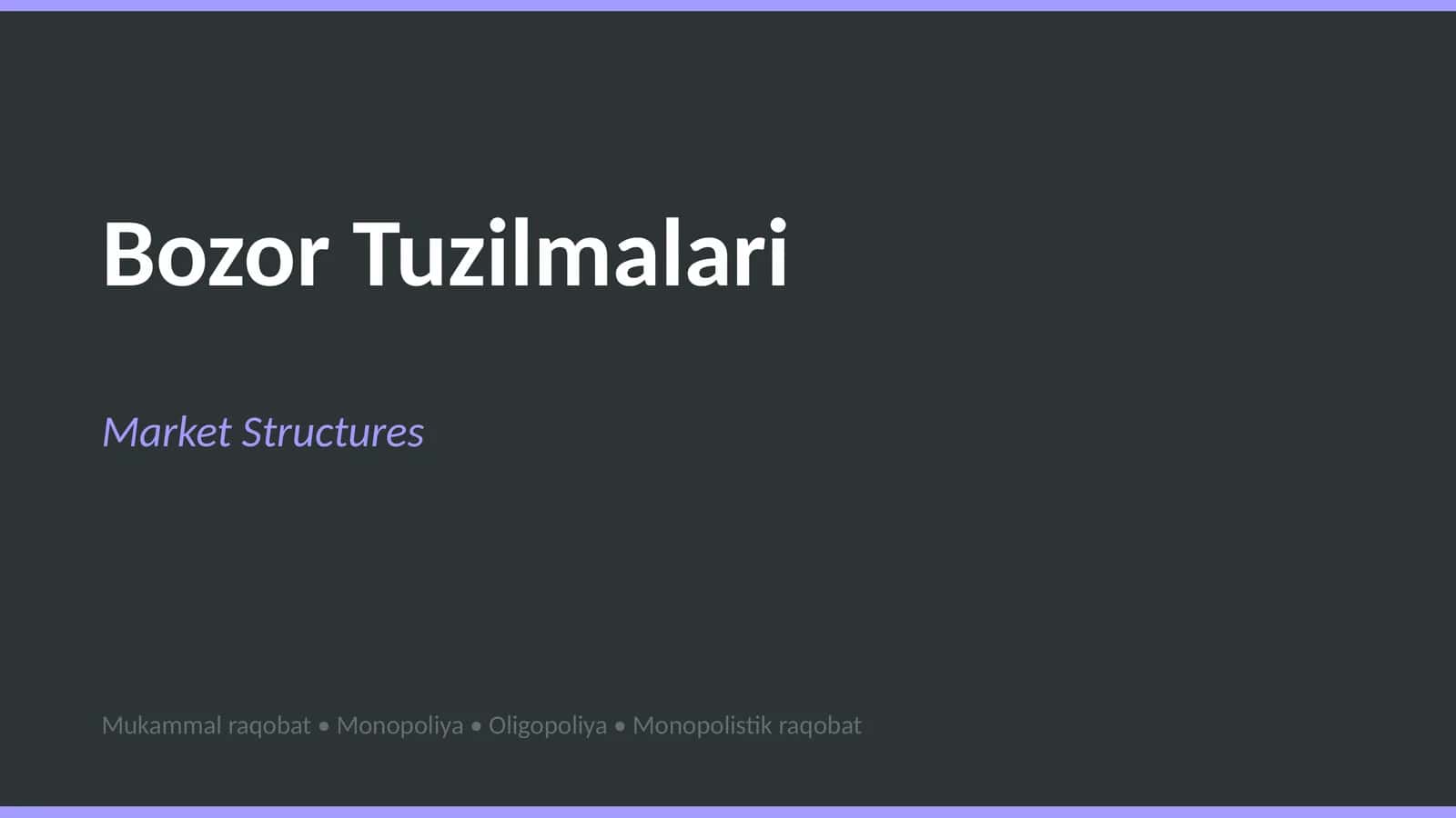 Bozor Tuzilmalari 1