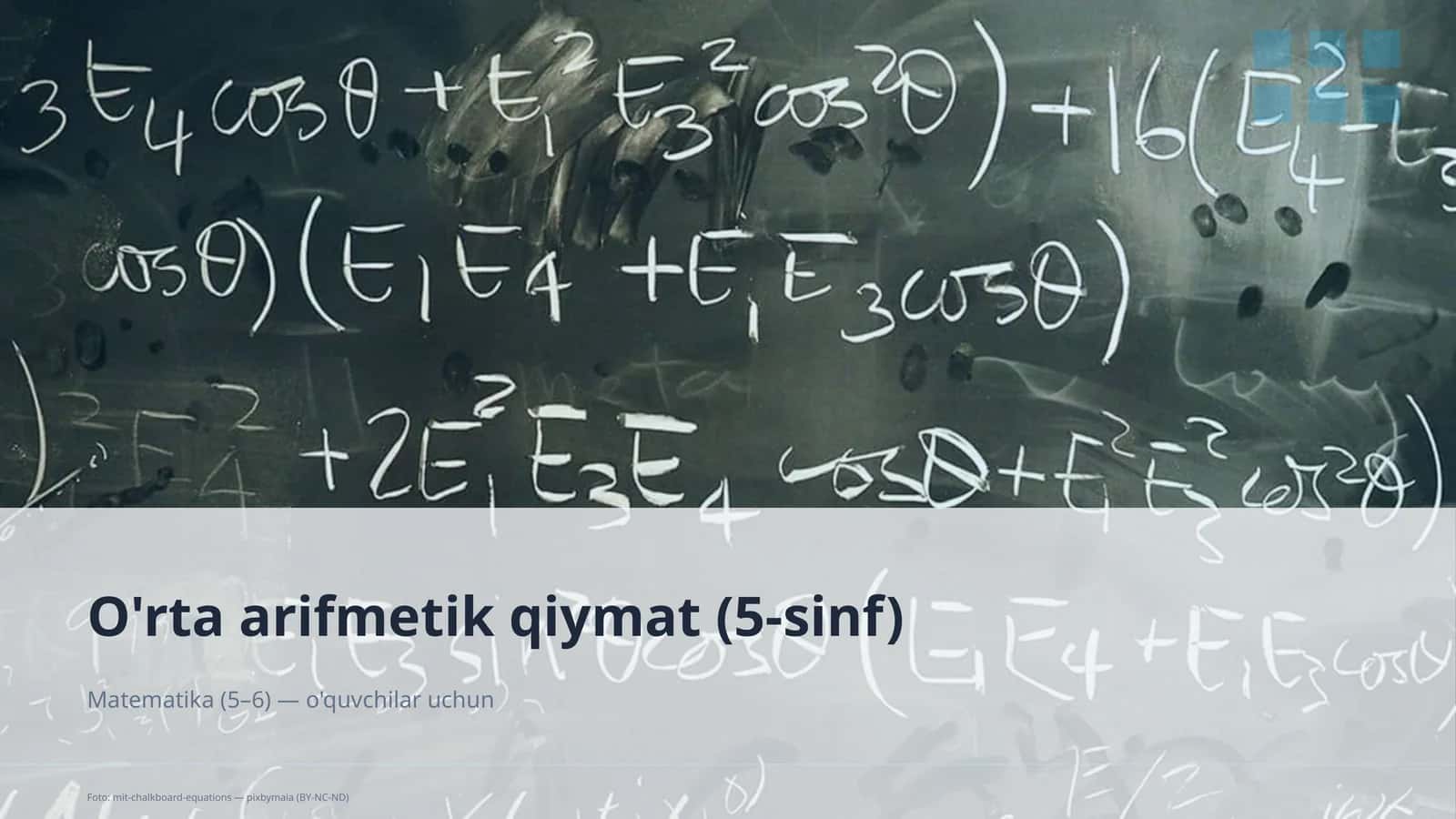 O'rta arifmetik qiymat (5-sinf) 1