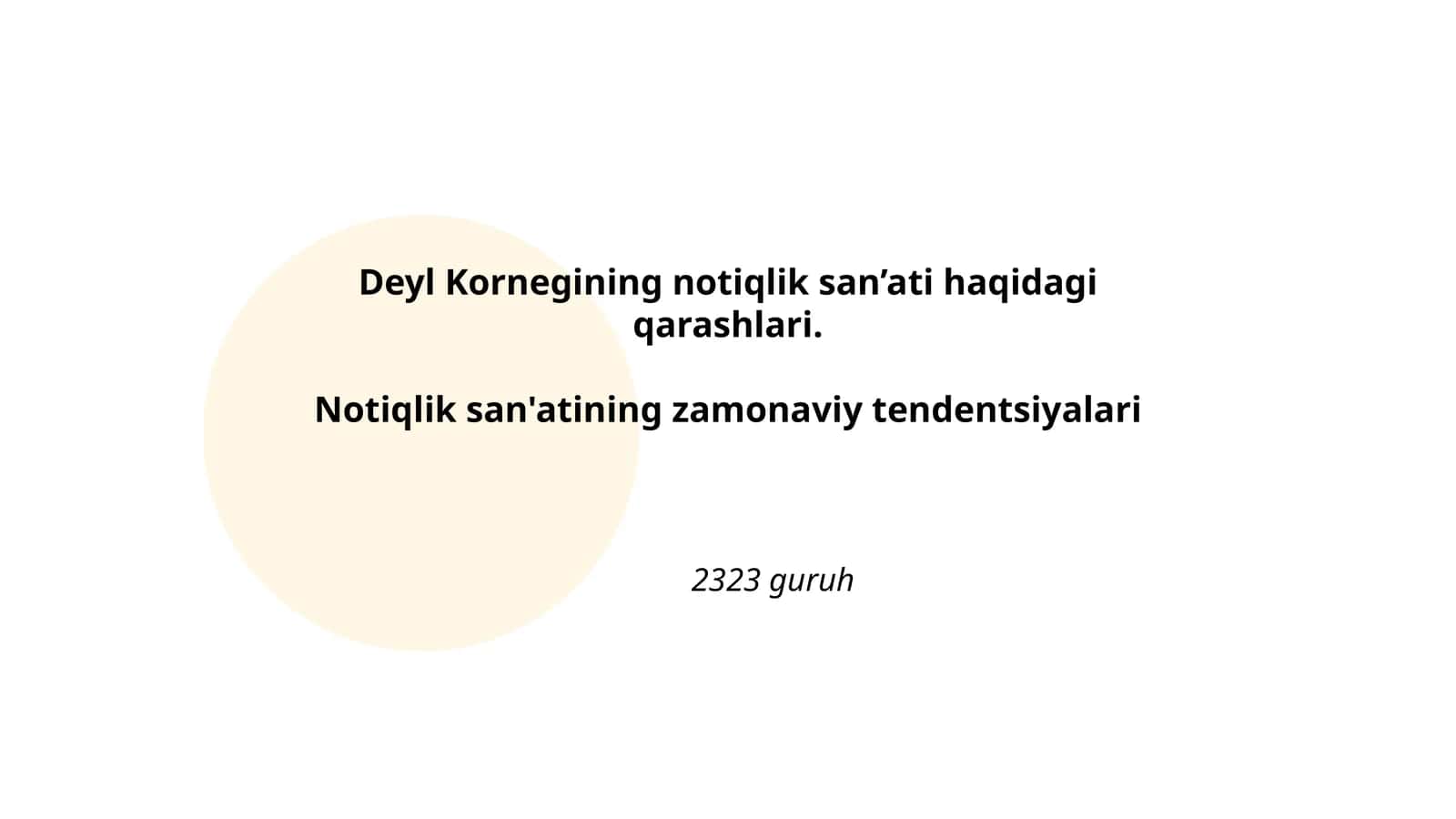 Deyl Kornegining notiqlik san’ati haqidagi qarashlari 1