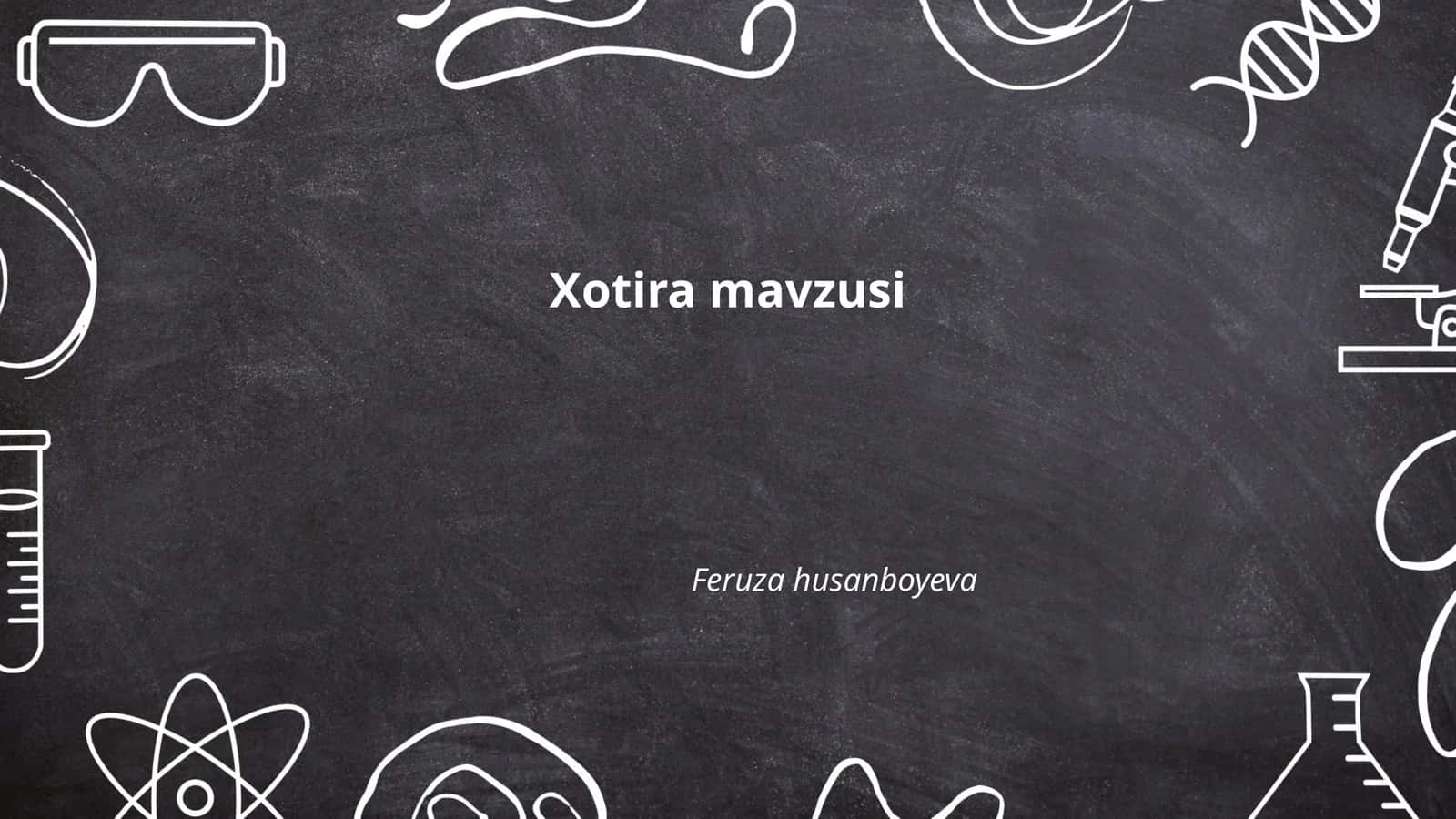 Xotira mavzusi 1