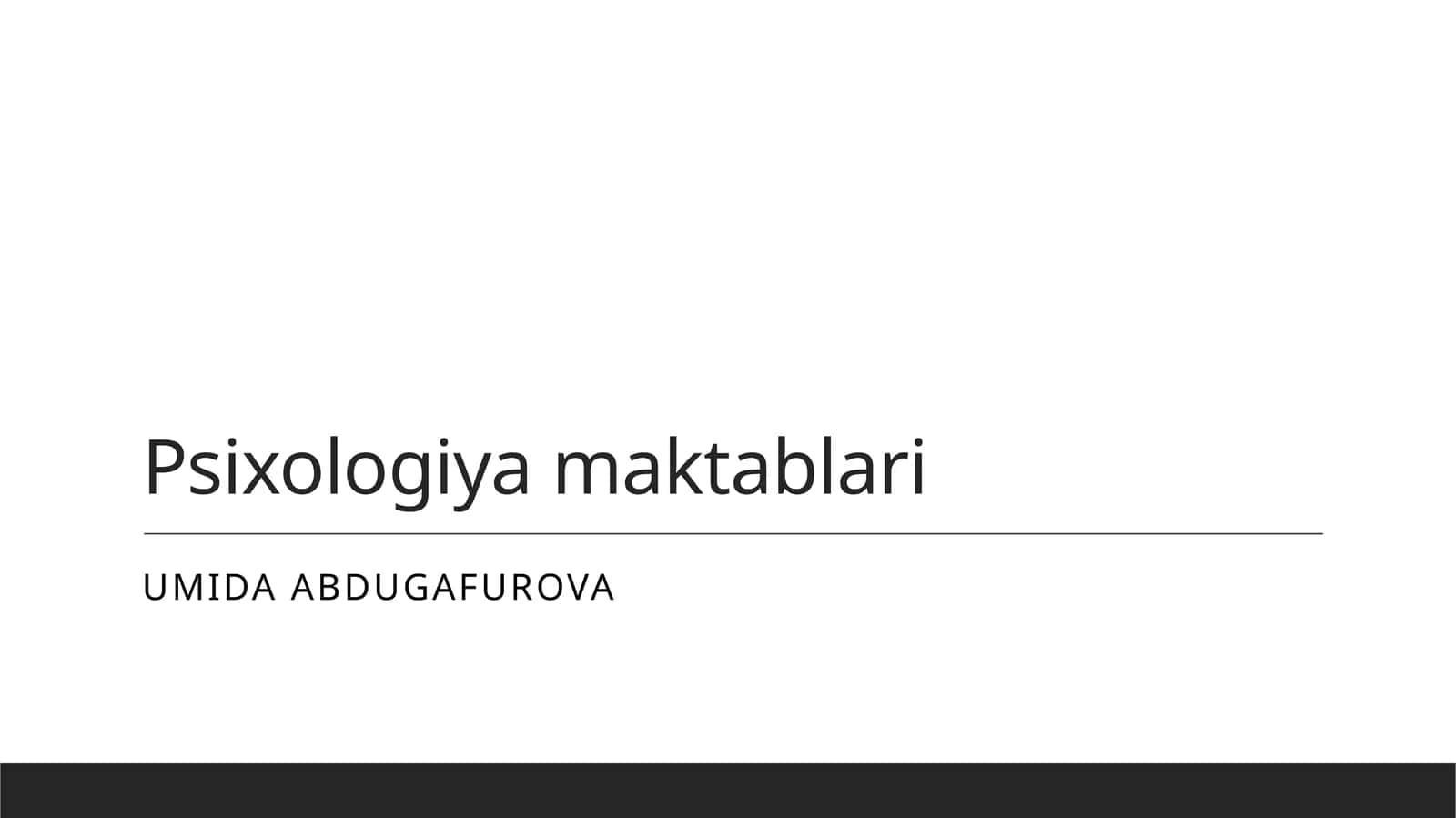 Psixologiya maktablari 1