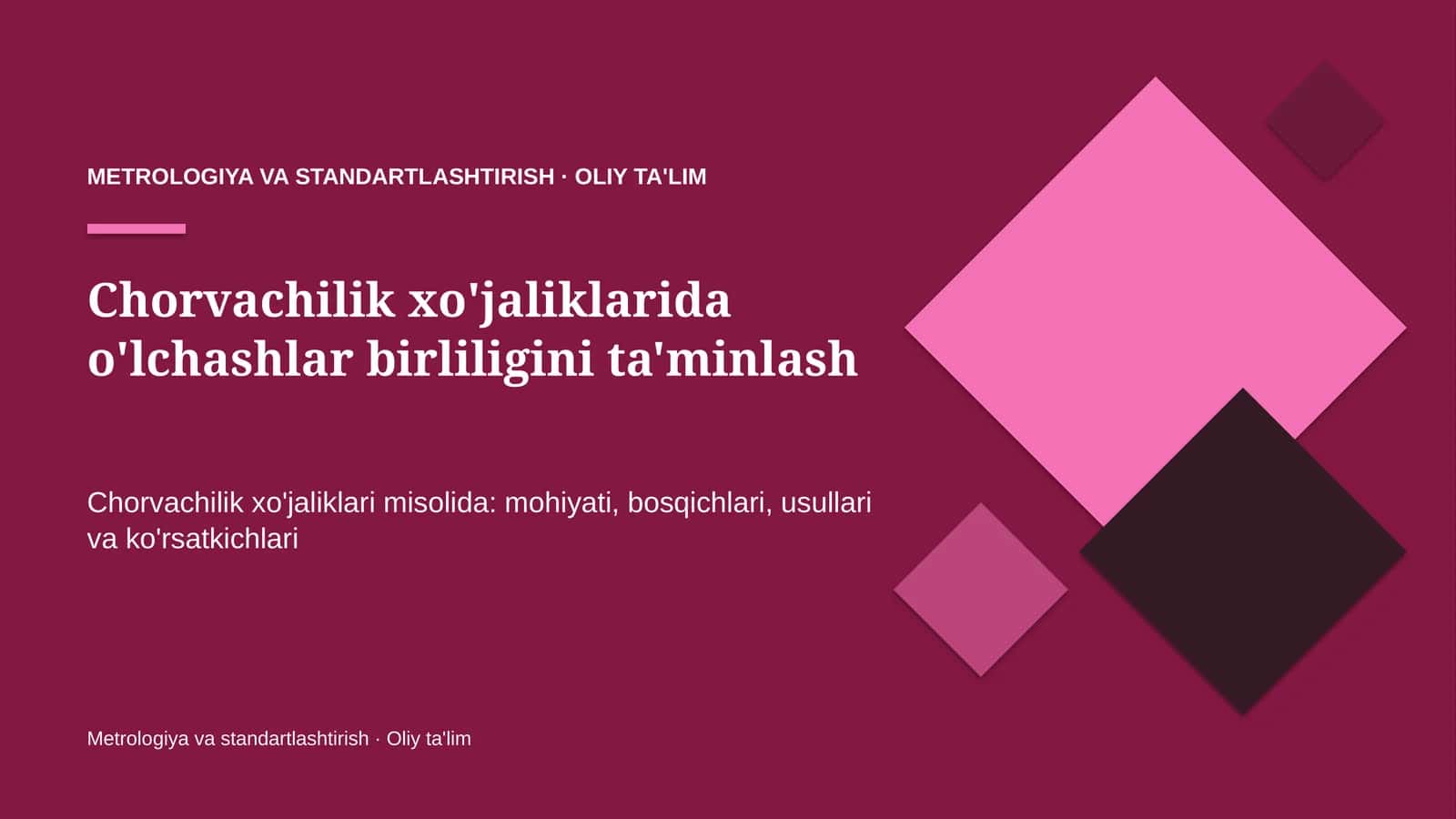 chorvachilik xo'jaliklarida o'lchashlar birliligini ta'minlash 2283 1