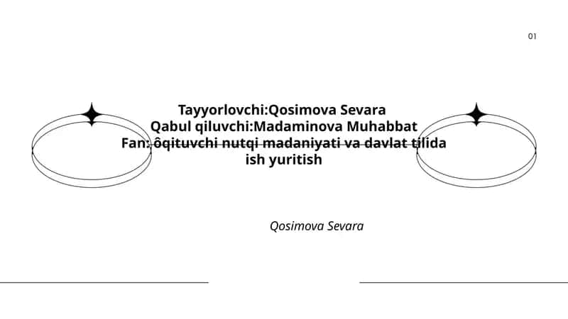 ôqituvchi nutqi madaniyati va davlat tilida ish yuritish 1