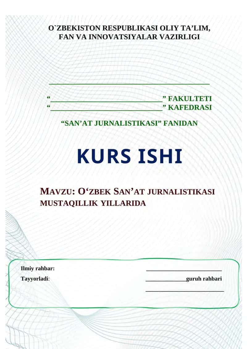 O‘ZBEK SAN’AT JURNALISTIKASI MUSTAQILLIK YILLARIDA 1