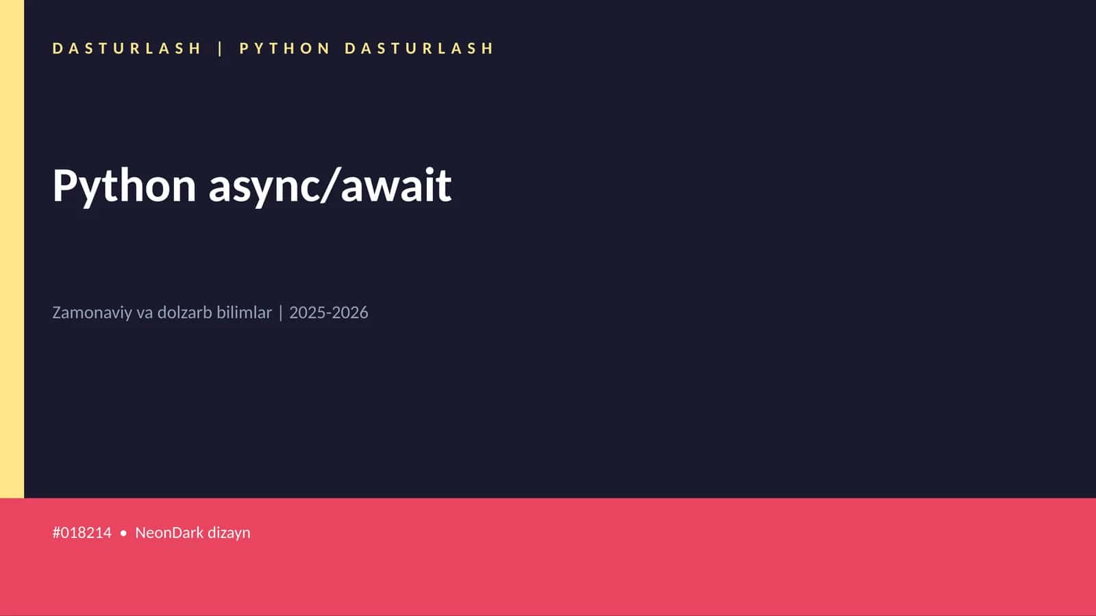 PYTHON DASTURLASH 1