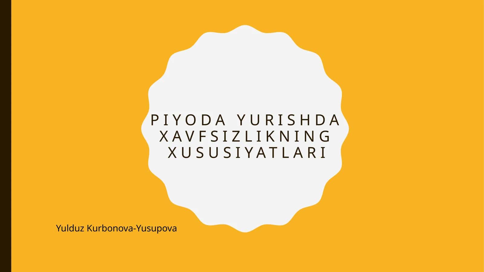 Piyoda yurishda xavfsizlikning xususiyatlari 1