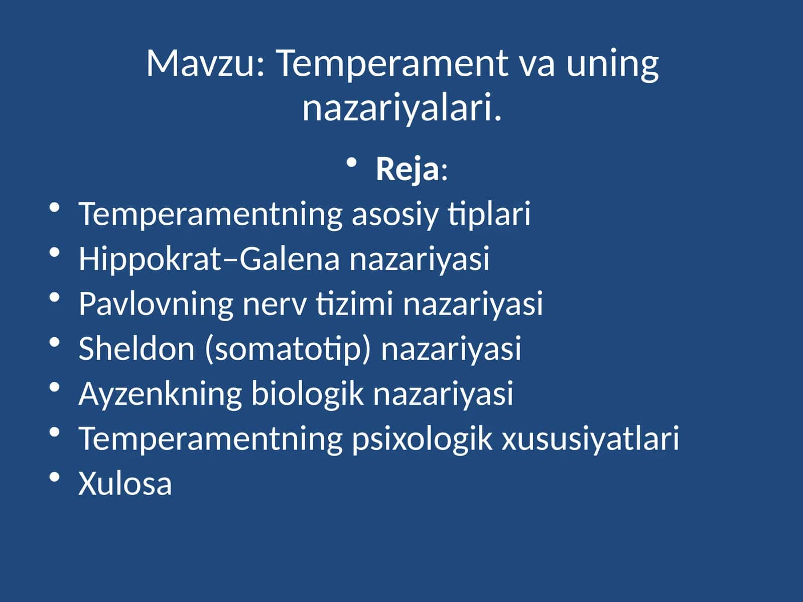 Temperament va uning nazariyalari 1