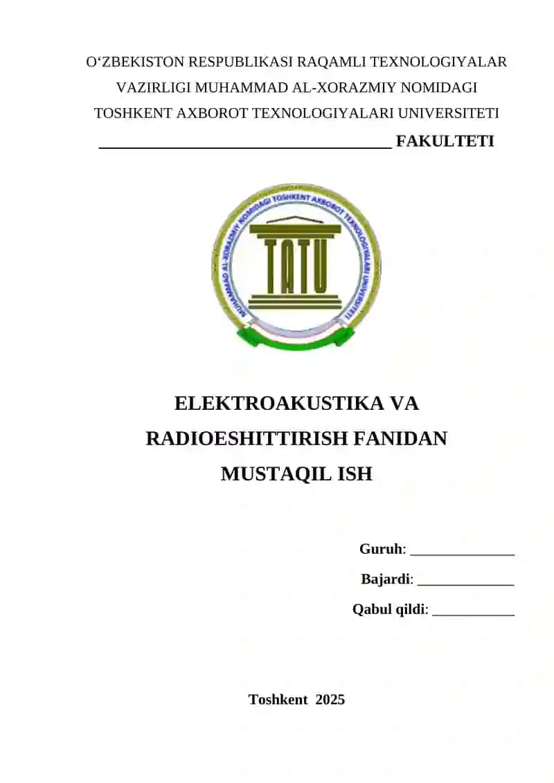 Mikrofonlar. Mikrofonlarning texnik tavsiflari va konstruktsiyalari