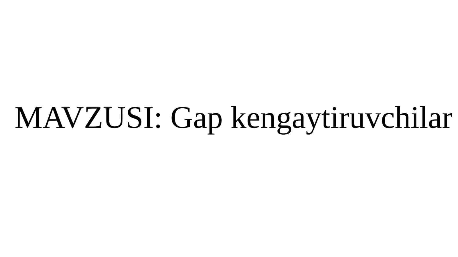 Gap kengaytiruvchilar 1