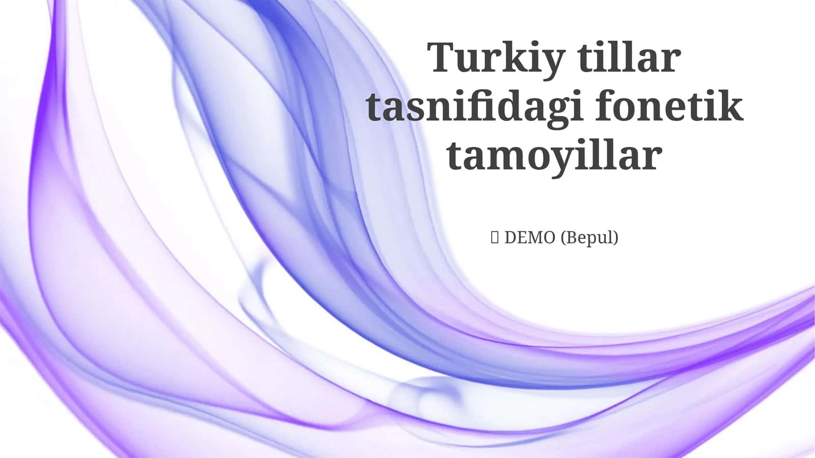 Turkiy tillar tasnifidagi fonetik tamoyillar 1