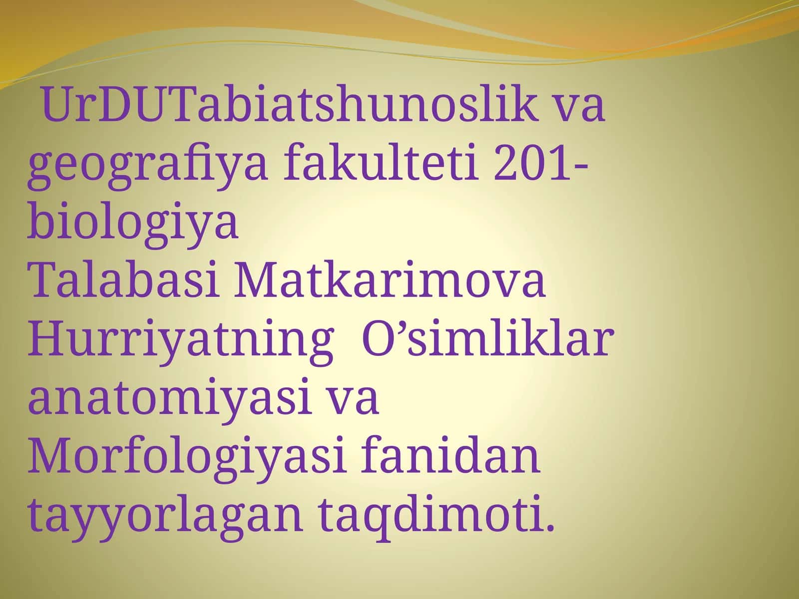 Qarag’aysimonlar sinfi 1
