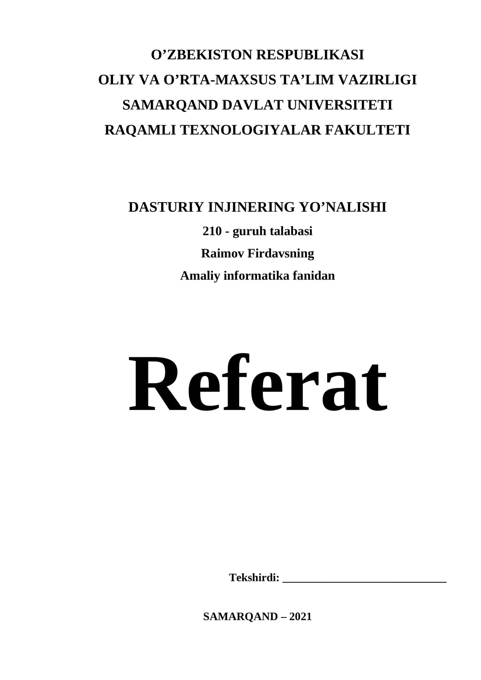 Axborot tizimlari va menejment 1
