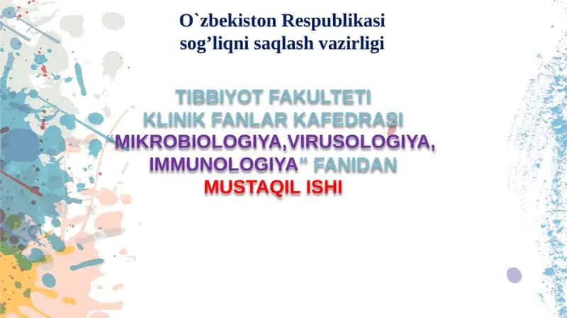Mikrobiologiya - Shartli patogen anaerob kokklar. 1