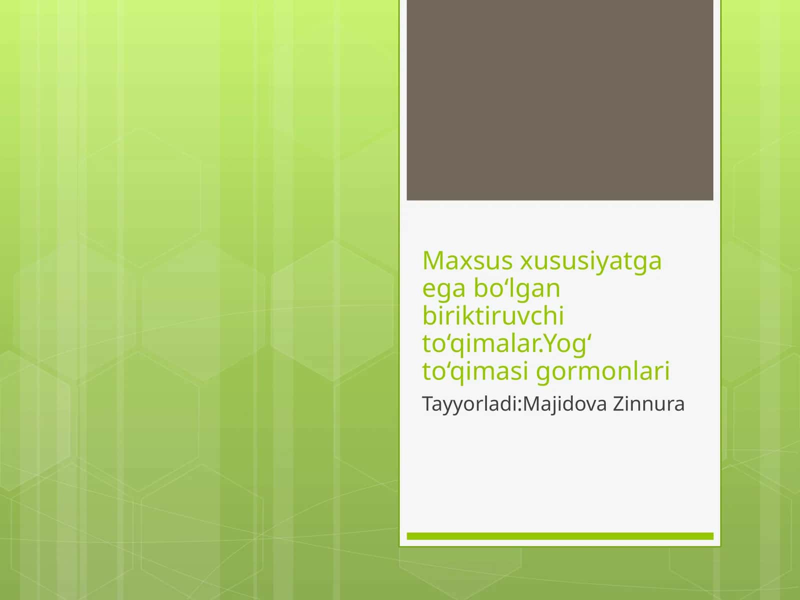 Yog'to'qimasi (adipoz to'qima) 1