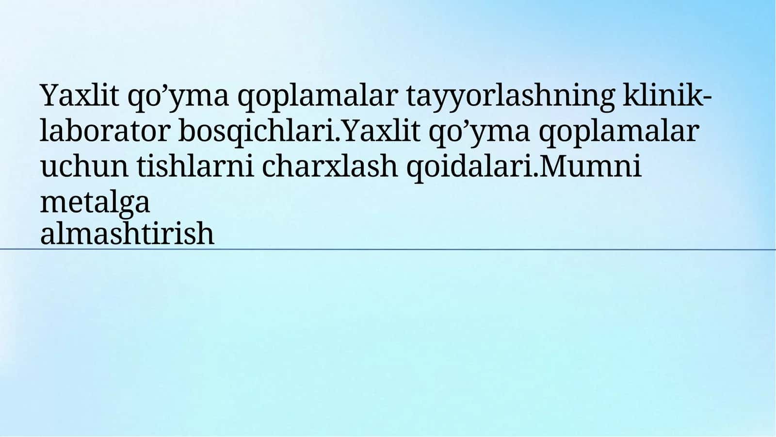 Yaxlit quyma qoplamalalar 1