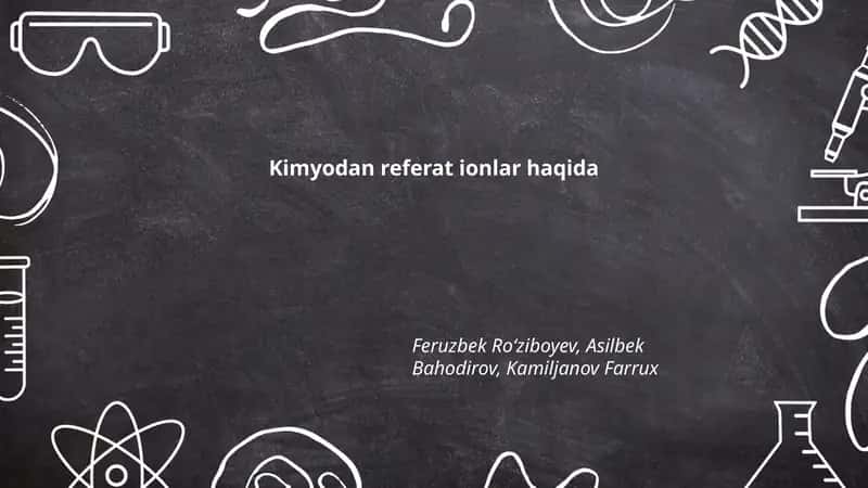 Kimyo referati uchun mavzu tanlash mezonlari 1
