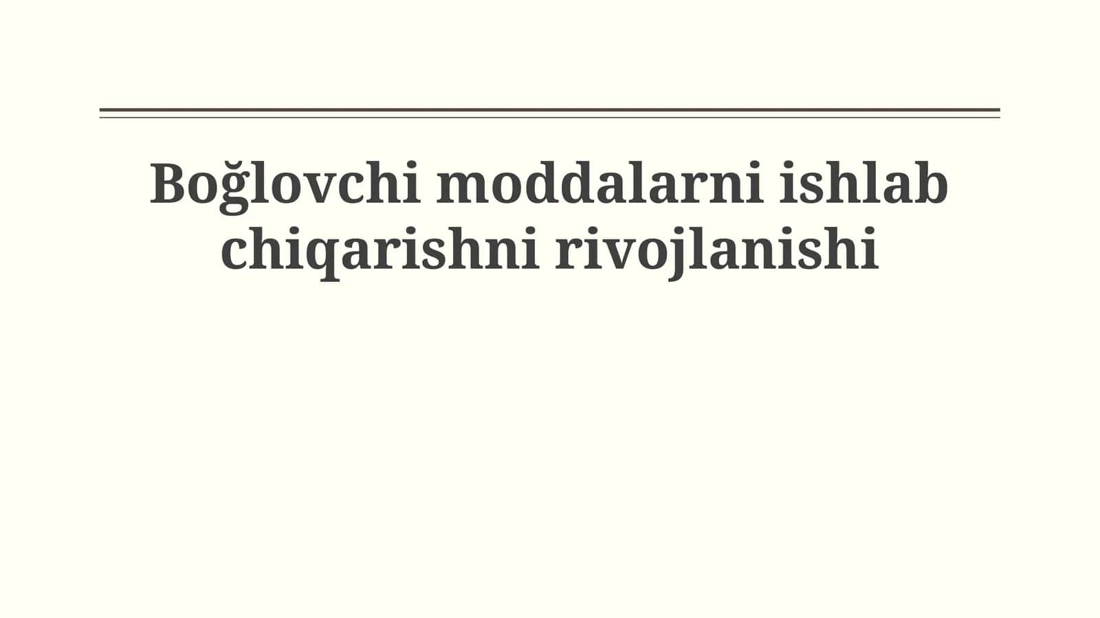 Zararly Moddalar Ishlab Chiqarish 1