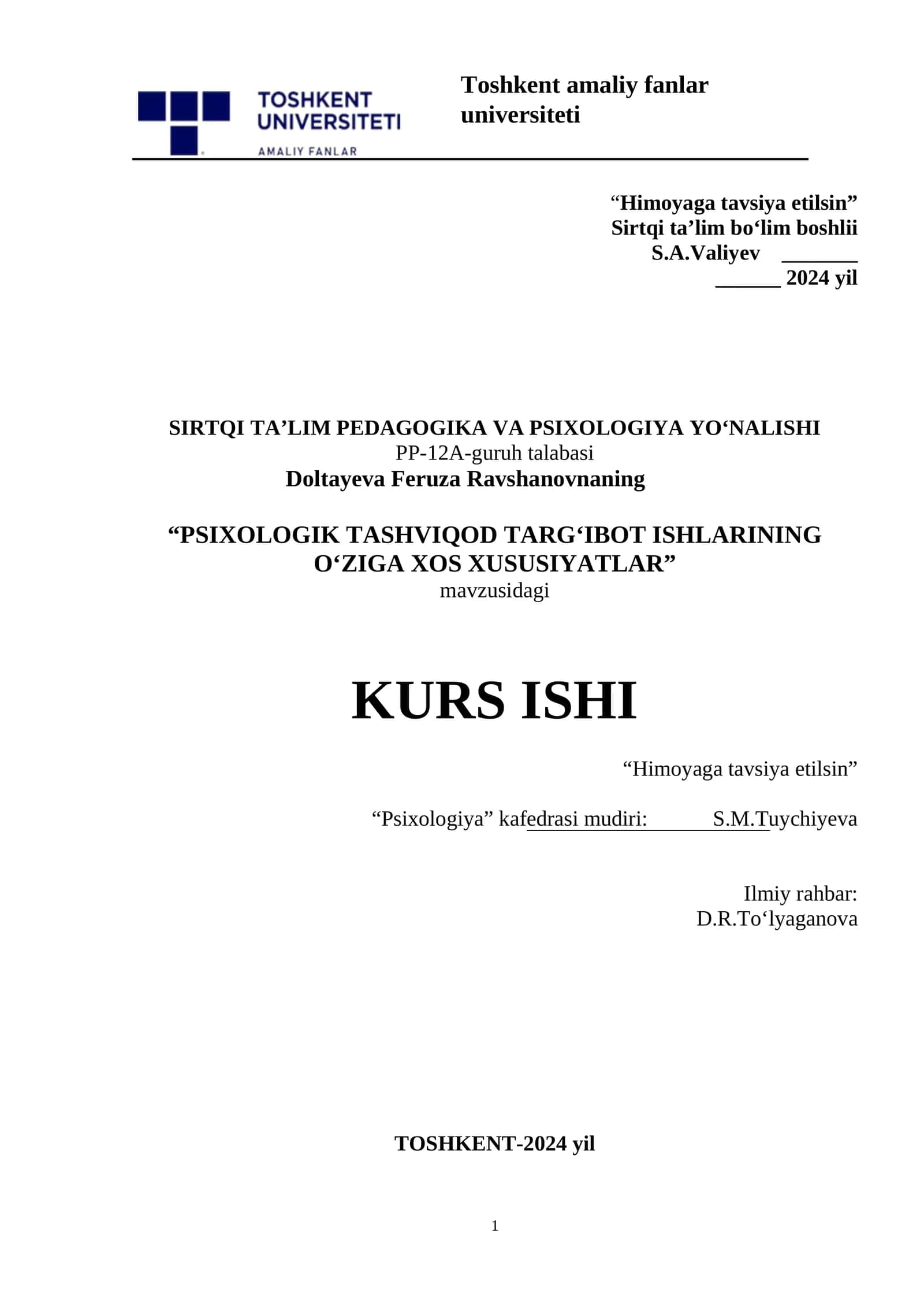 PSIXOLOGIK TASHVIQOD TARG‘IBOT ISHLARINING O‘ZIGA XOS XUSUSIYATLAR 1