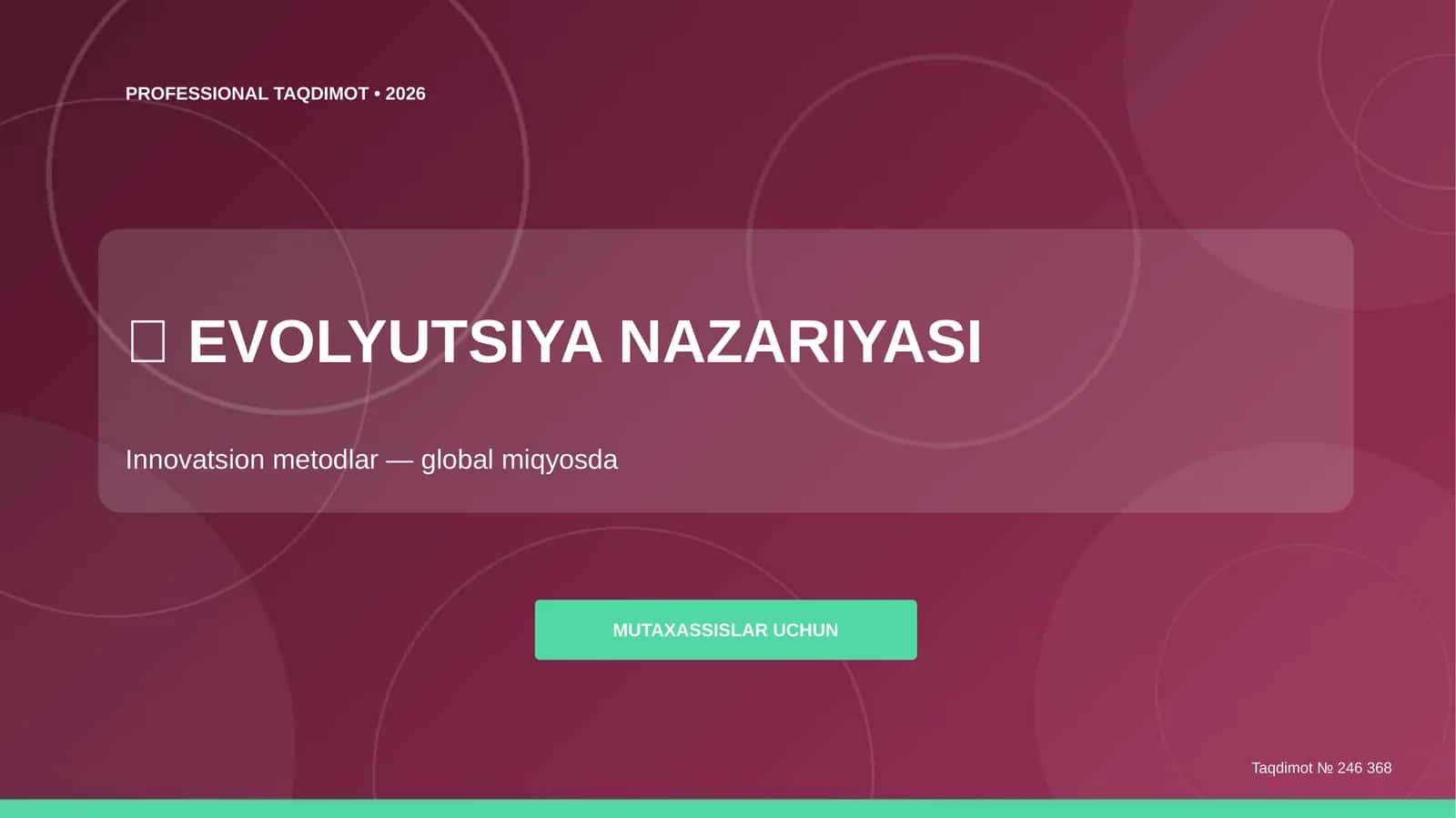 EVOLYUTSIYA NAZARIYASI 1