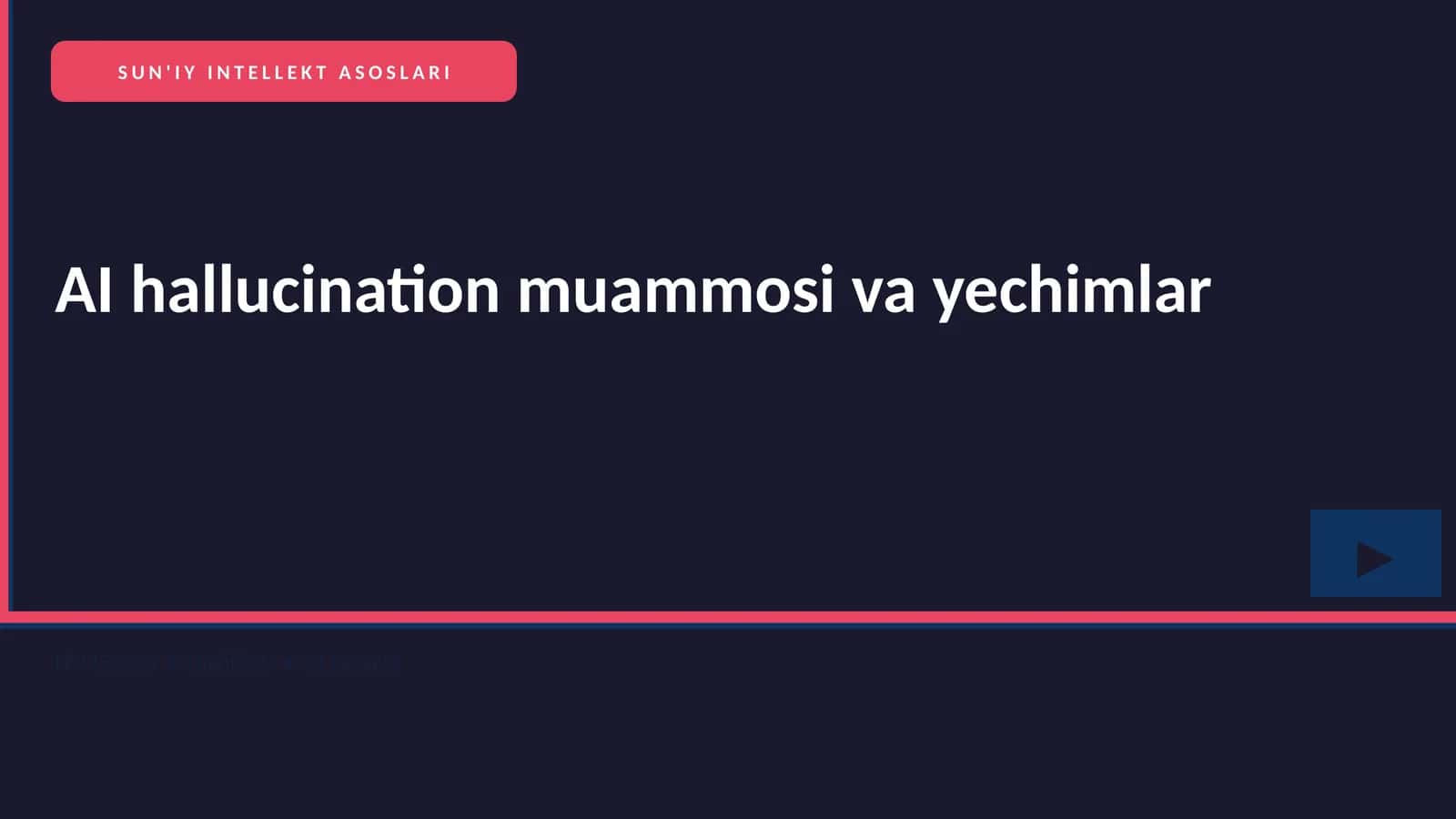 SUN'IY INTELLEKT ASOSLARI 1