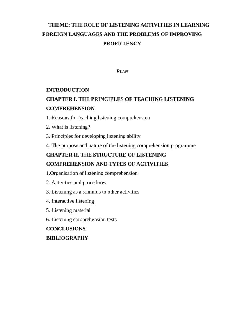 THE ROLE OF LISTENING ACTIVITIES IN LEARNING FOREIGN LANGUAGES AND THE PROBLEMS OF IMPROVING PROFICIENCY 1