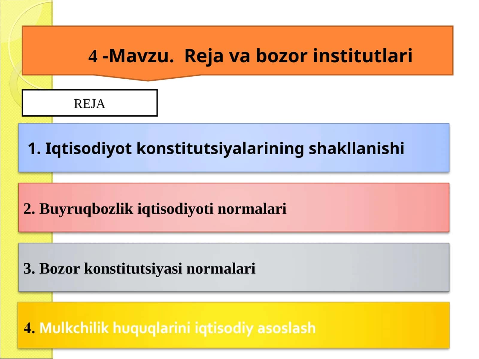 Rejavabozor institutlari 1