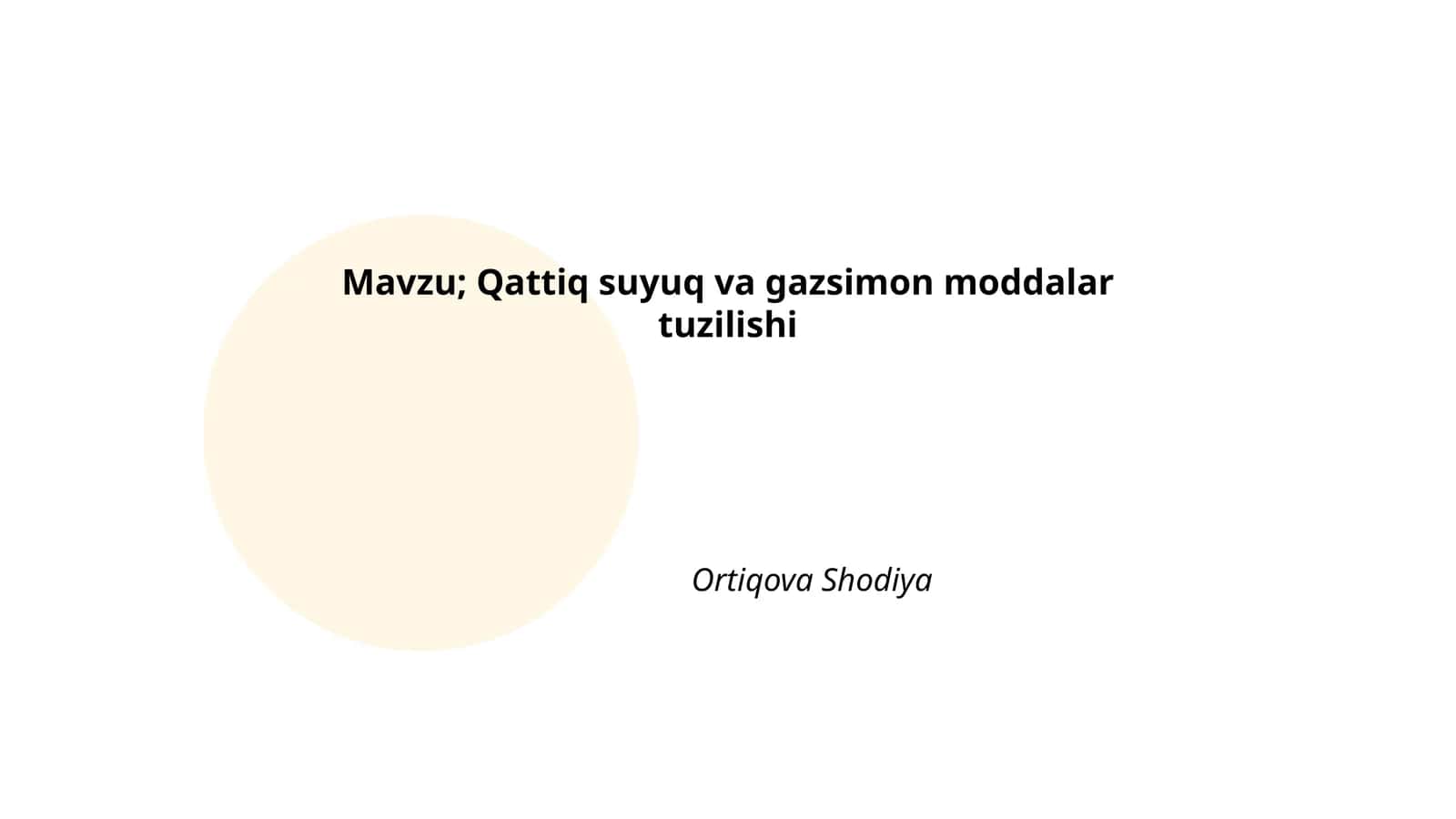 Qattiq moddalar kristall strukturasi 1