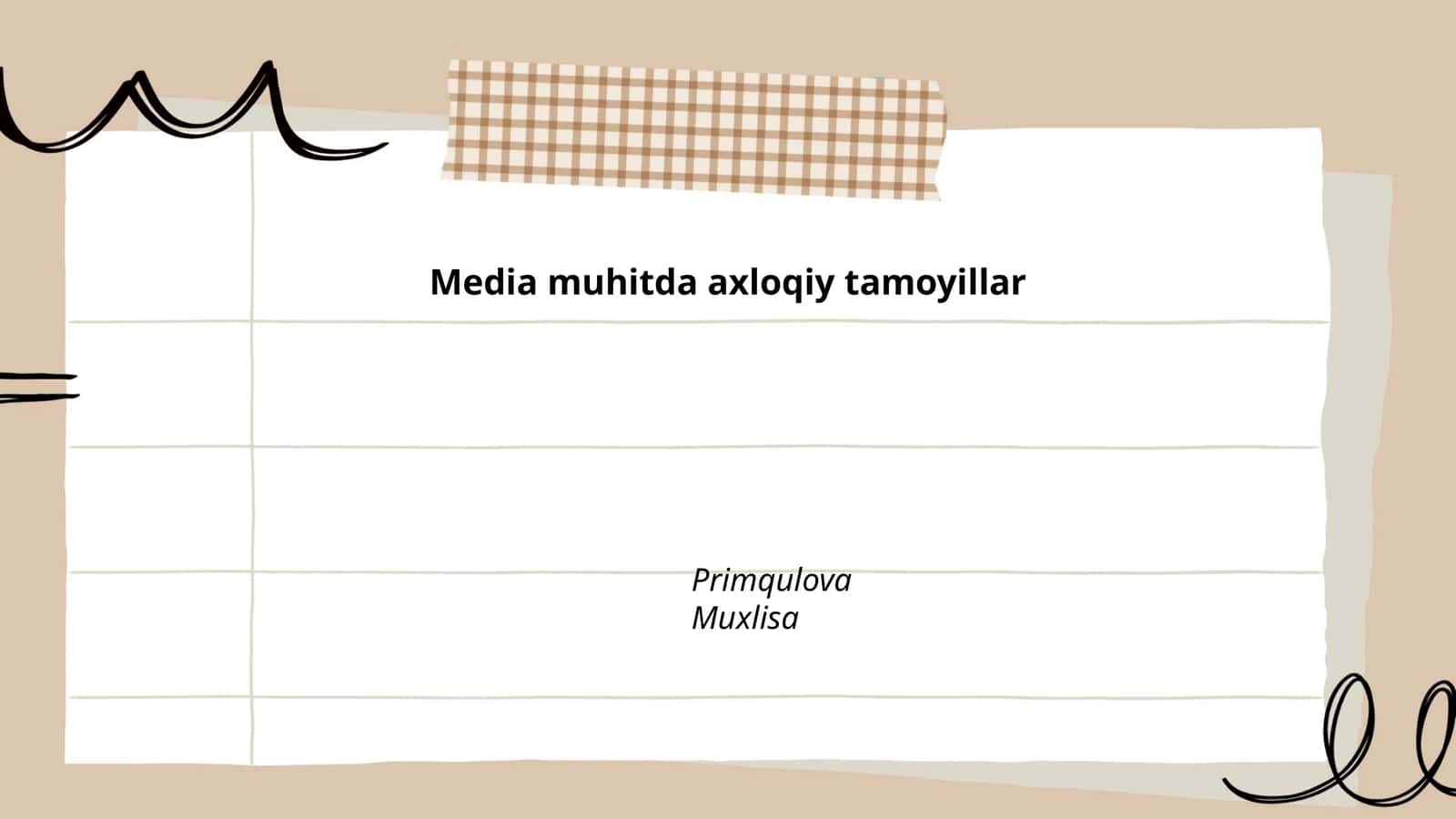 Media axloqiy me'yorlari 1