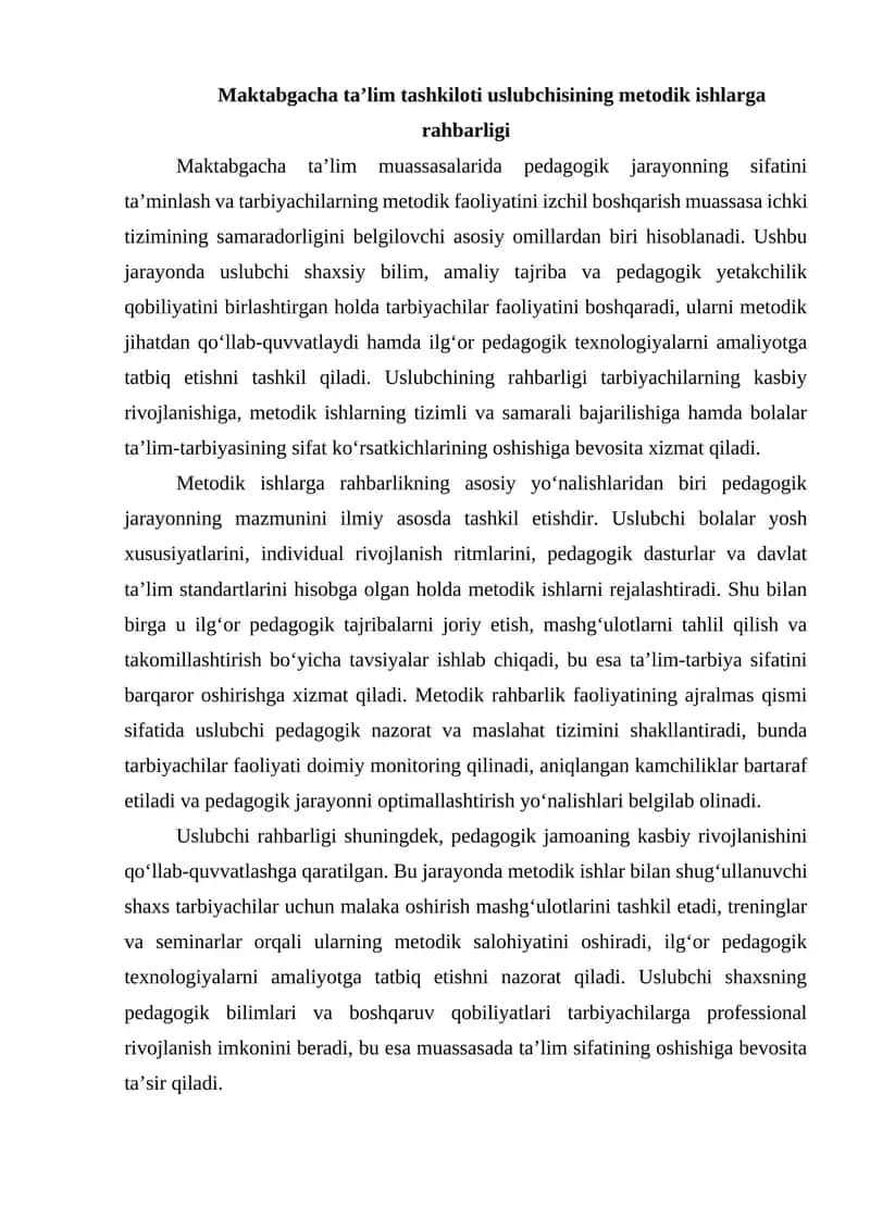 Uslubchi metodik ishlar 1