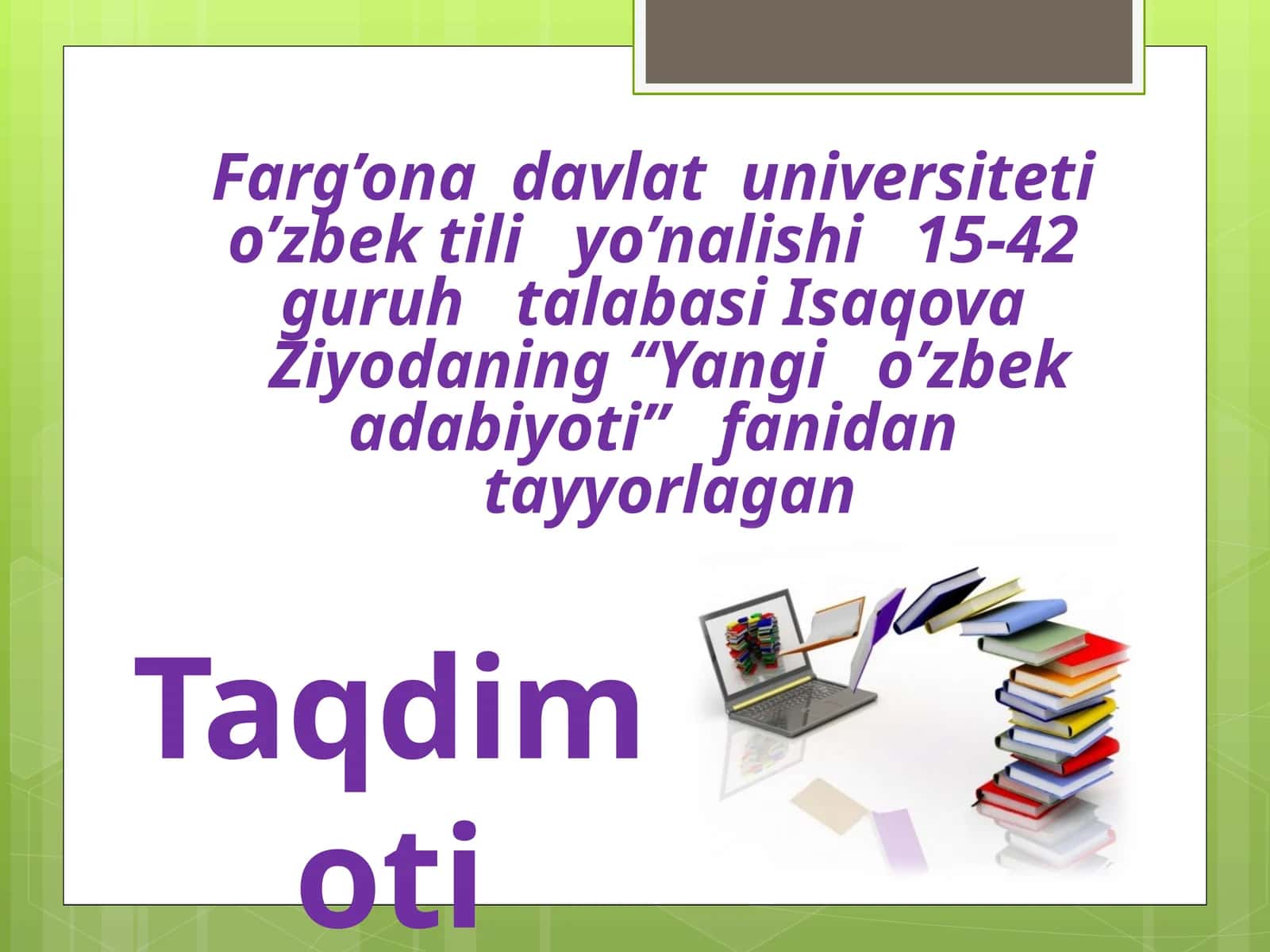 Yangi o'zbek adabiyoti 1