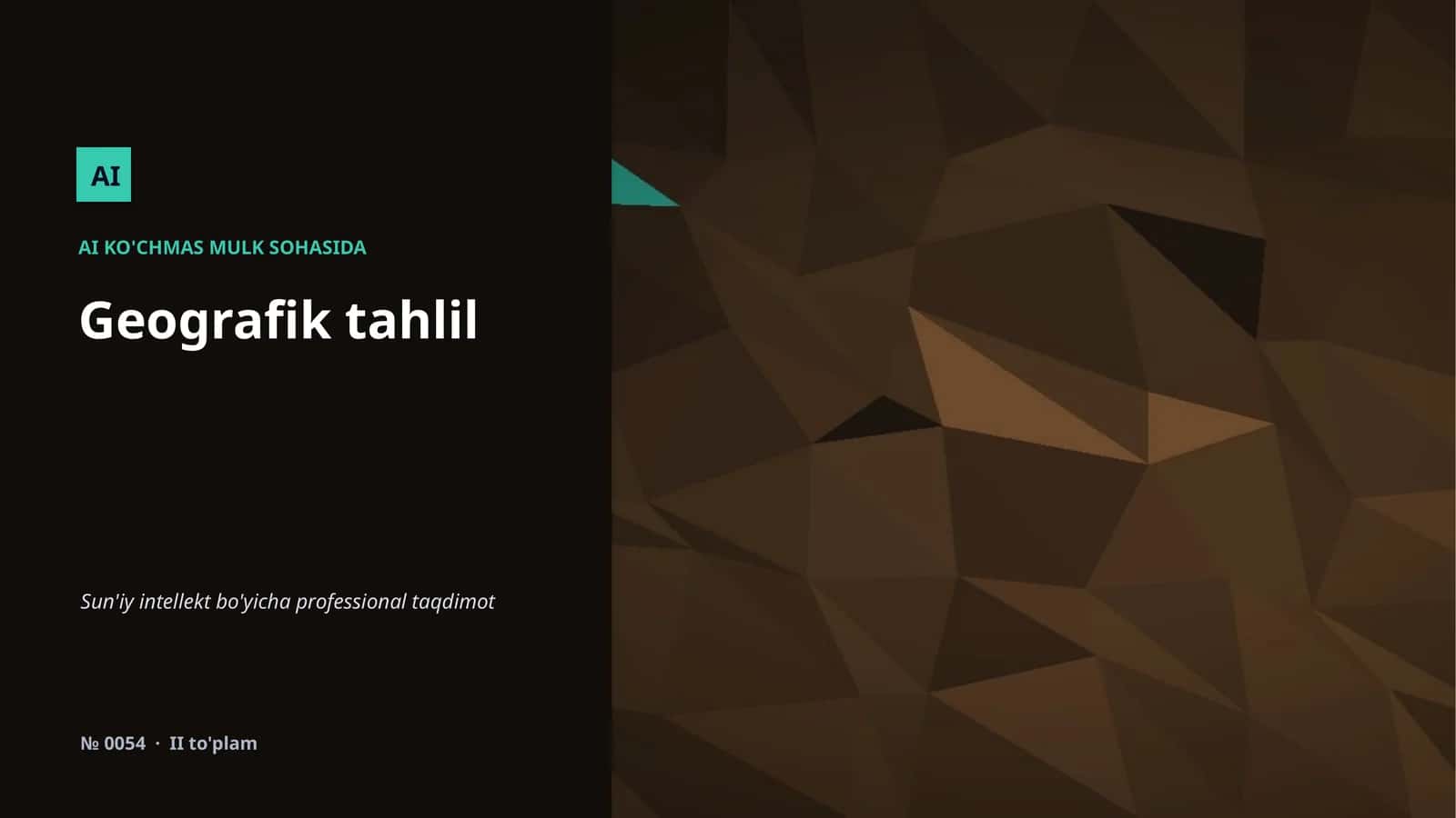 AI KO'CHMAS MULK SOHASIDA 1