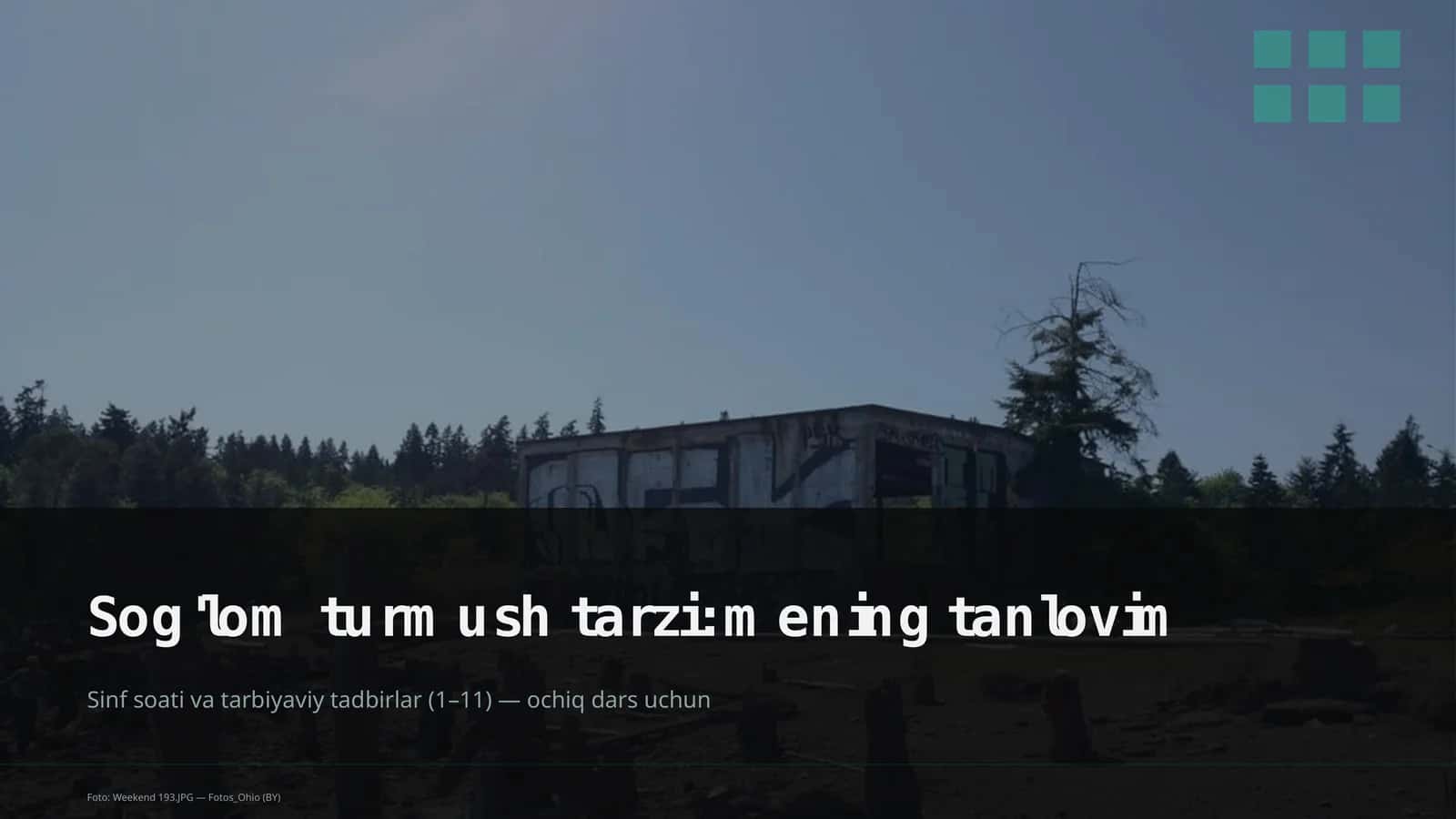Sog'lom turmush tarzi: mening tanlovim 1