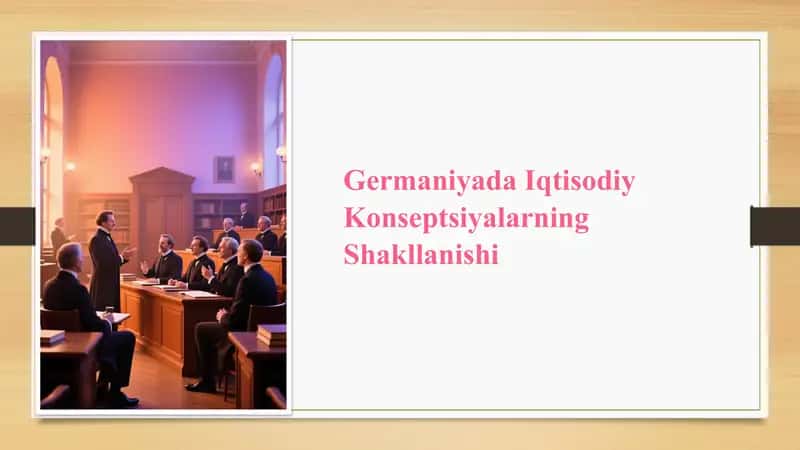 Germaniyada iqtisodiy konseptsiyalarning shakllanishi 1