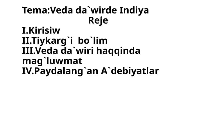 Vedalar 1