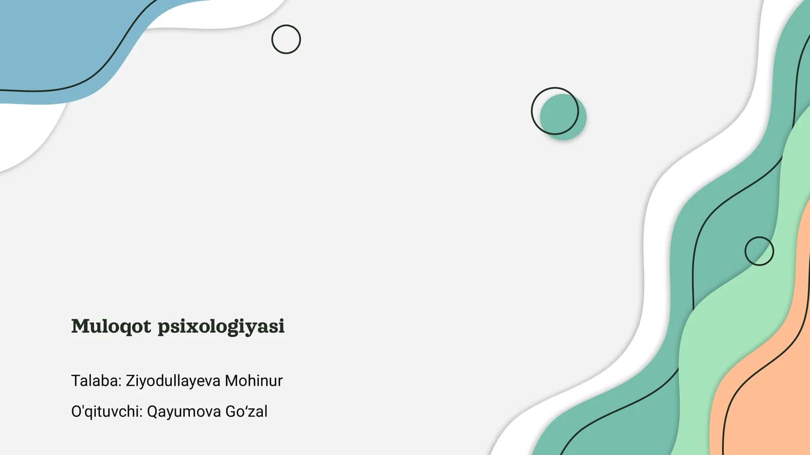 Muloqot psixologiyasi 1