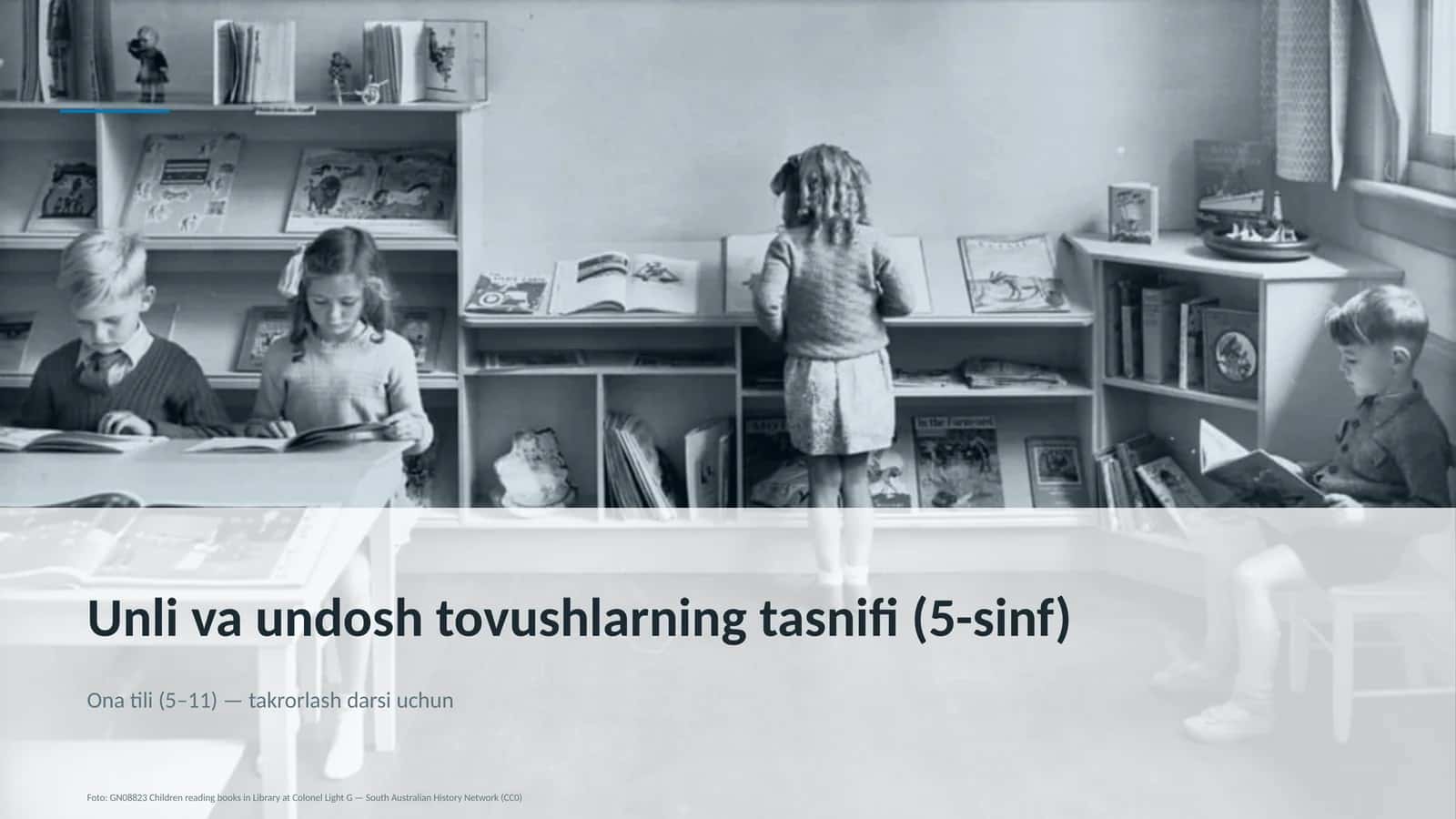 Unli va undosh tovushlarning tasnifi (5-sinf) 1
