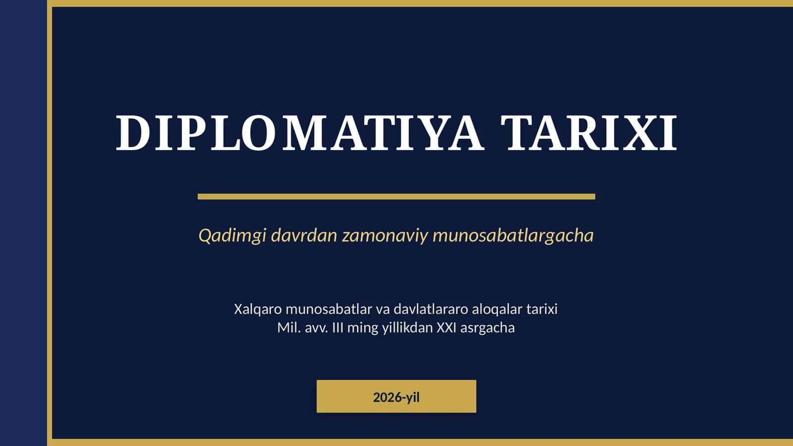 DIPLOMATIYA TARIXI 1