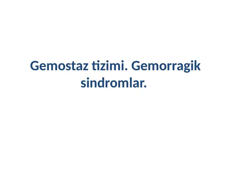 Gemostaz 1