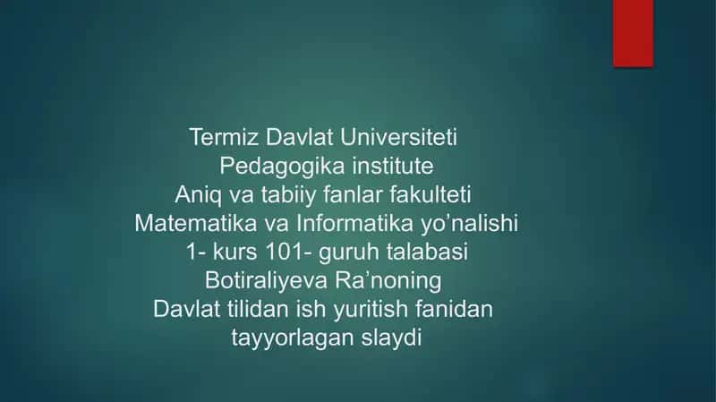 Hujjatchilikning takomillashuvi 1