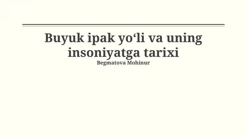 Ipak yo'li: Ta'rif, Tarix va Geografiya 1