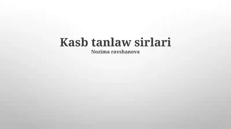 Huquqshunoslik Kasbining Sirlari
