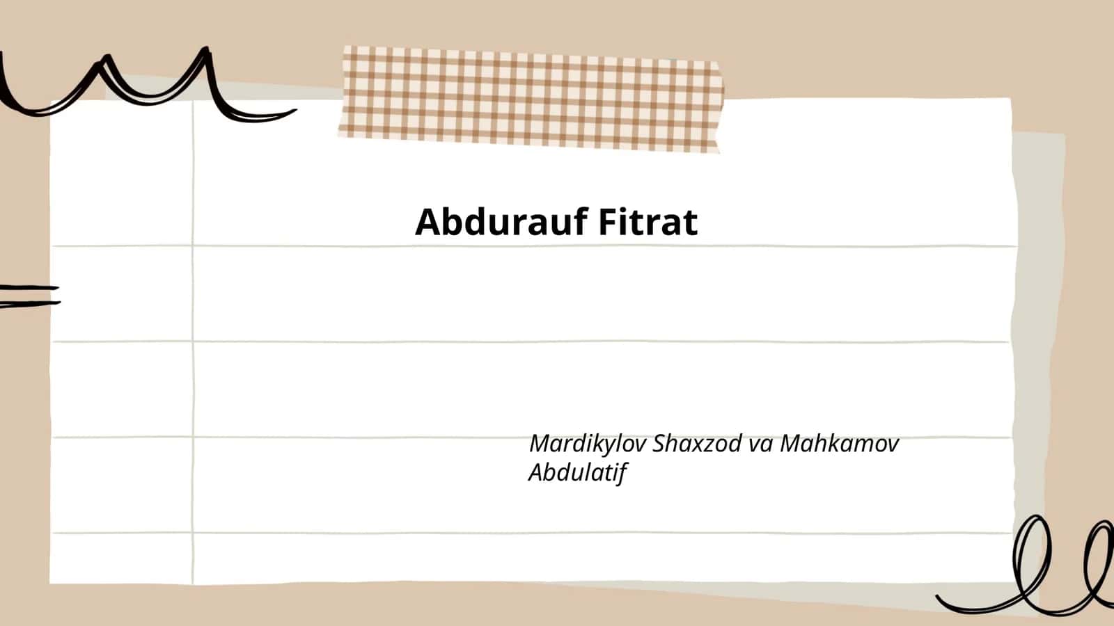 Abdurauf Fitrat 1