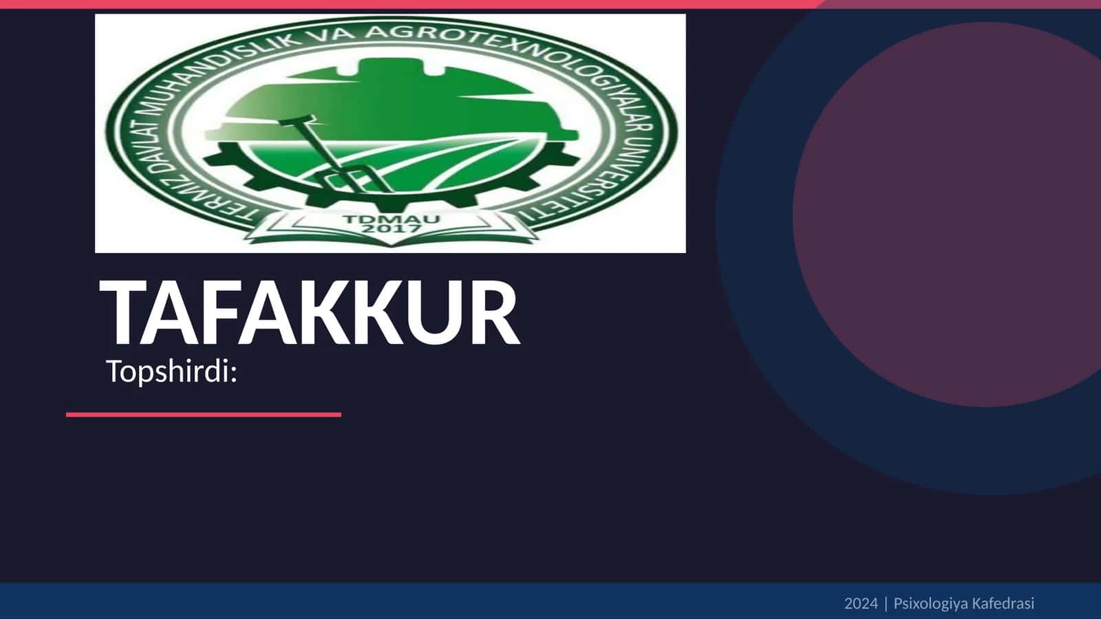 TAFAKKUR 1