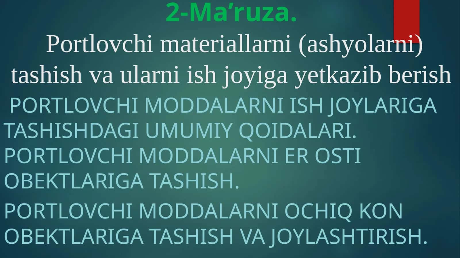 Portlovchi moddalar 1