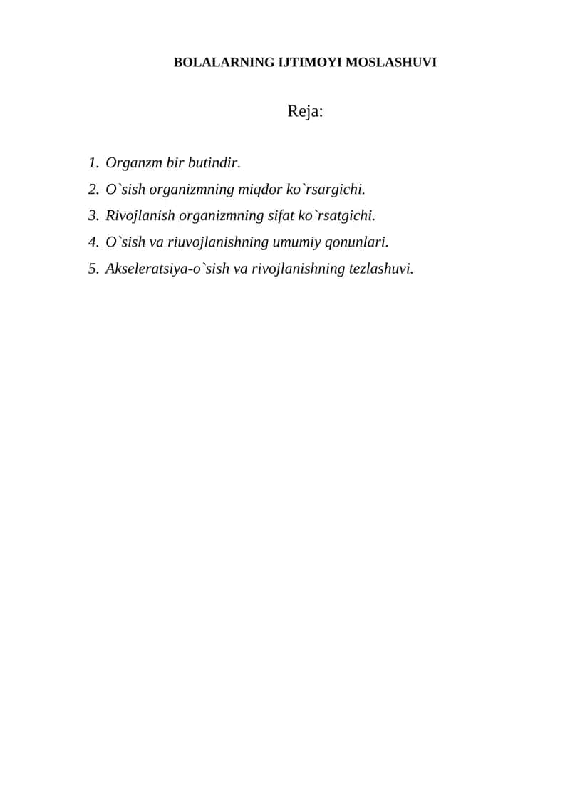 BOLALARNING IJTIMOYI MOSLASHUVI 1