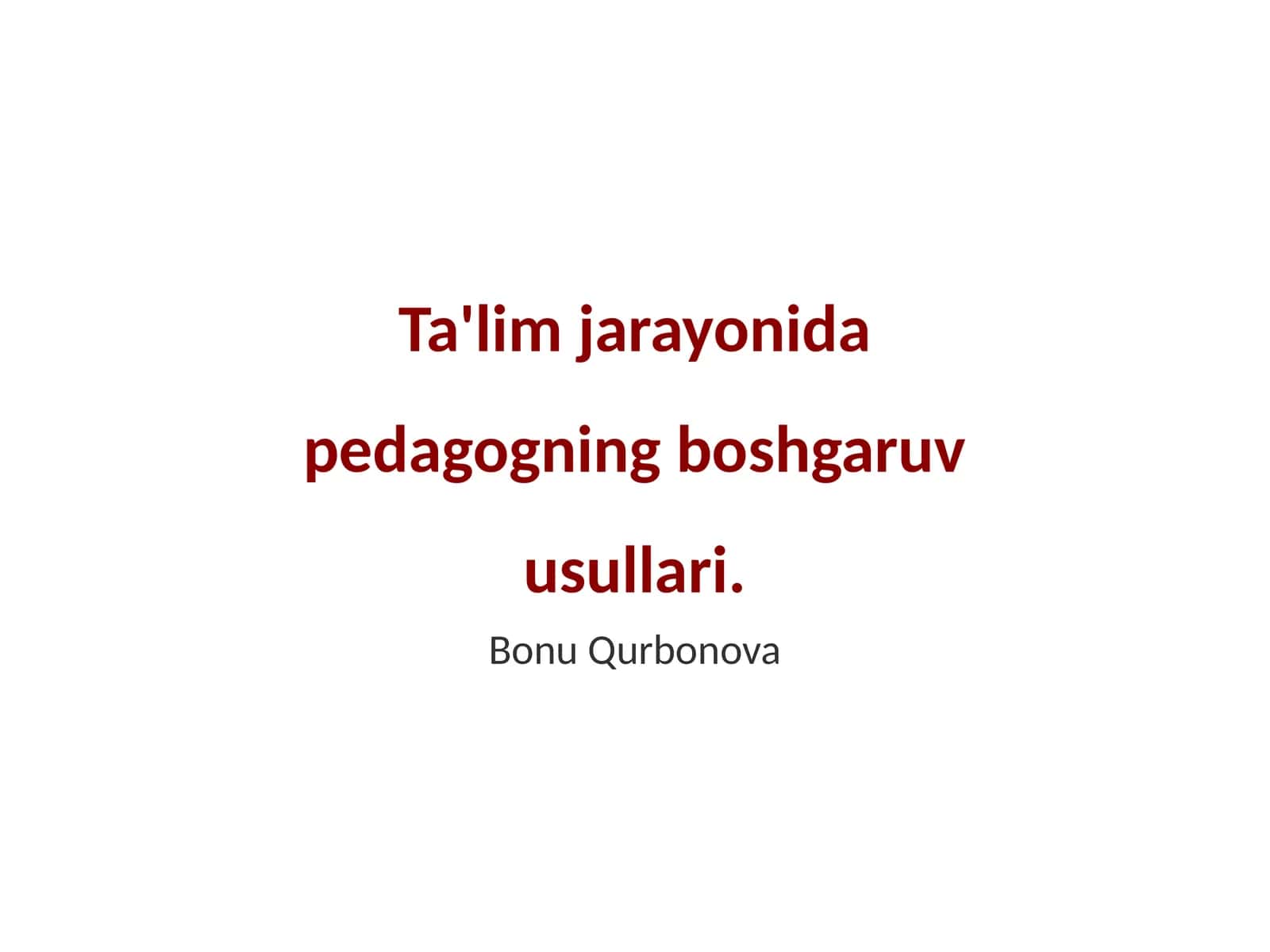 Pedagogik boshqaruvning ahamiyati 1
