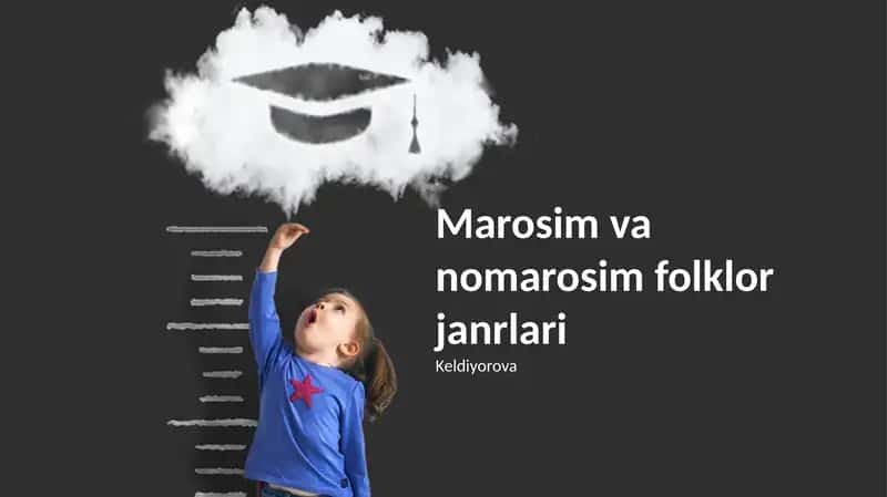 Marosim va nomarosim folklor janrlari 1